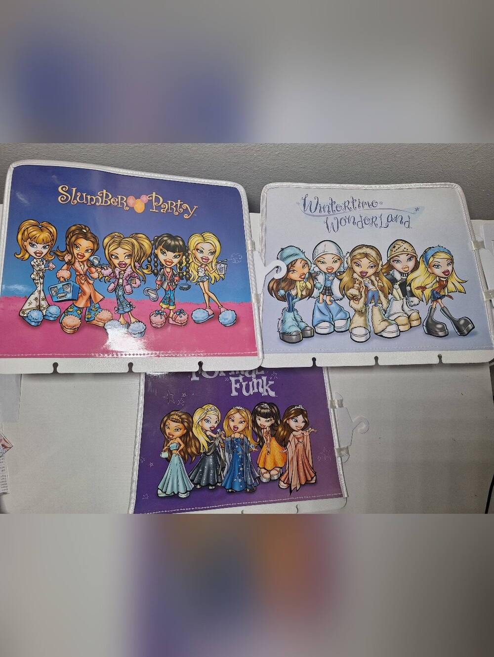 Bratz Organizer Inserts Lot Slumber Party Wintertime Wonderland Formal Funk